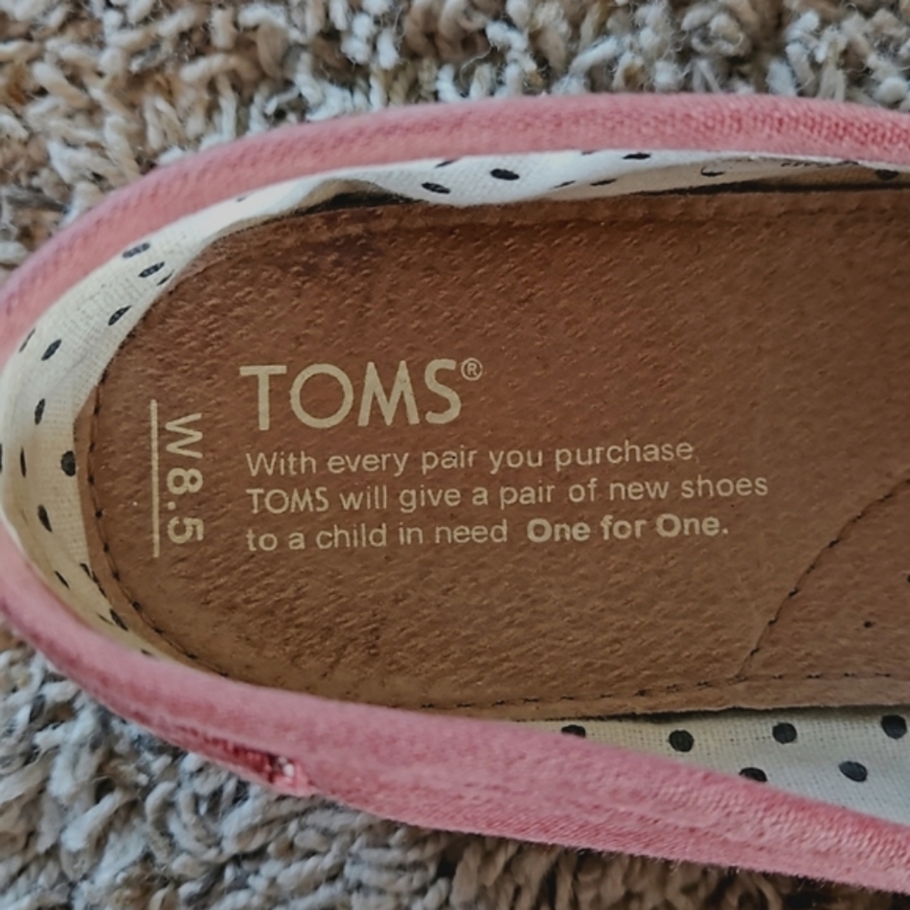 Toms Wmns Picante Red Canvas Classic Alparagata Vegan Loafers Slip-On Flats W8.5 - Picture 7 of 13